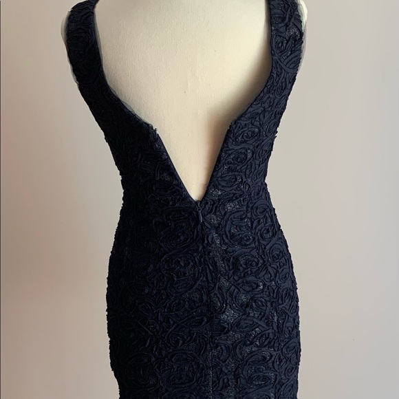 BCBG Marissa Rosette Embellished Sheath Dress - Picture 6 of 8